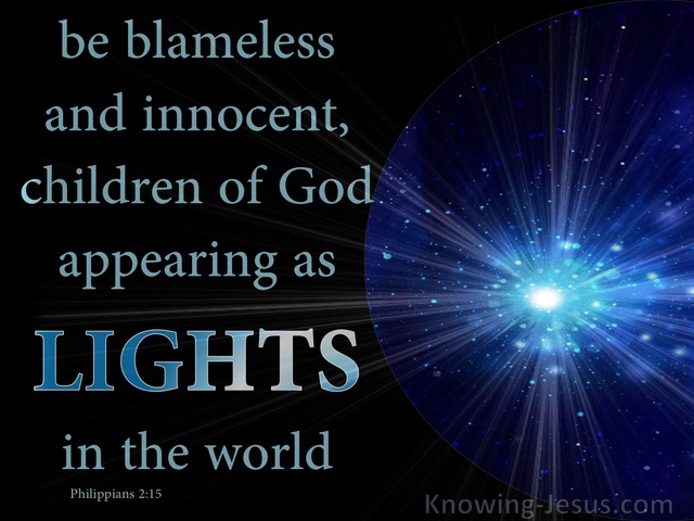 Philippians 2:15 Shine As Lights In The World (aqua)